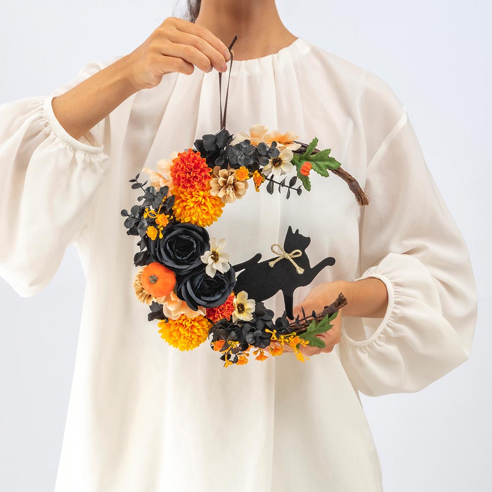 【期間限定】アーティフィシャルフラワーリース「All Hallows Eve」