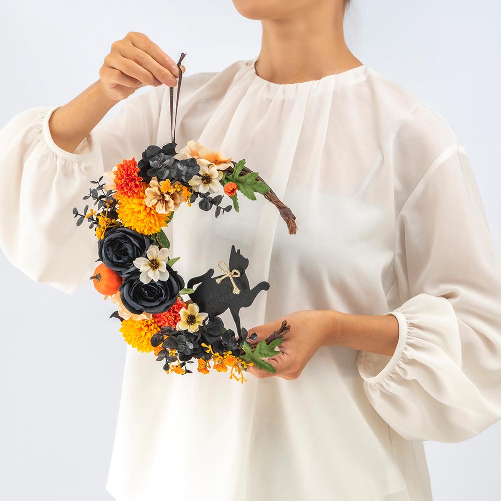 【期間限定】アーティフィシャルフラワーリース「All Hallows Eve」