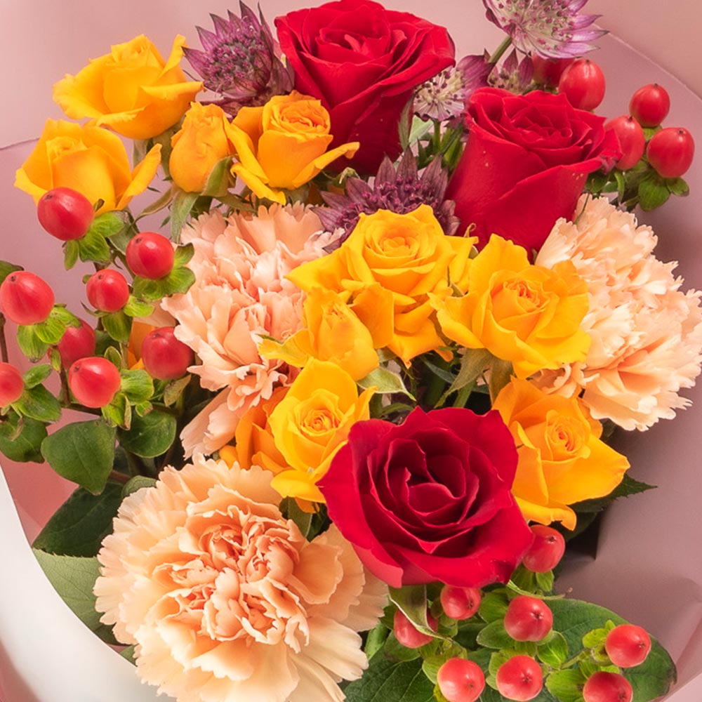 10月旬の花 秋バラ 花束（ミックス・M）