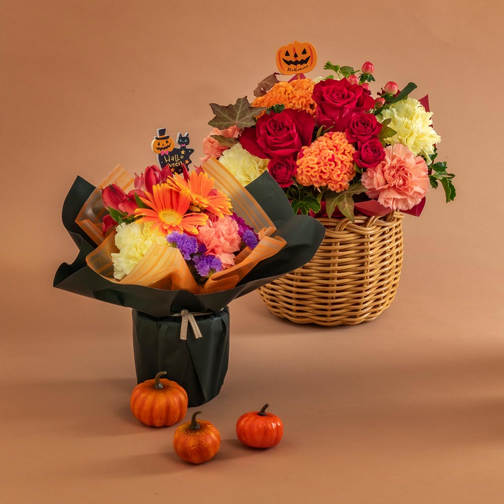 【期間限定】そのまま飾れるブーケ「Halloween with Flowers」