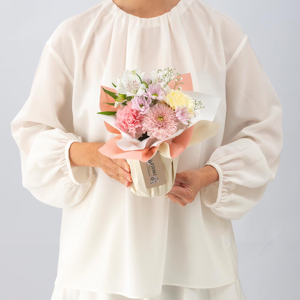 【お供え用】 O・SO・NA・E flower 「冬のそのまま飾れるブーケ」