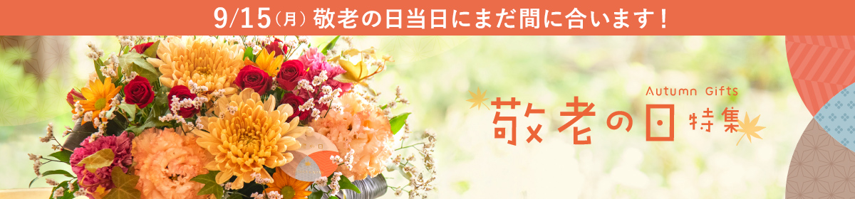 敬老の日 花ギフト・プレゼント特集2025 9/15（月）敬老の日当日のお届けにまだ間に合います！
