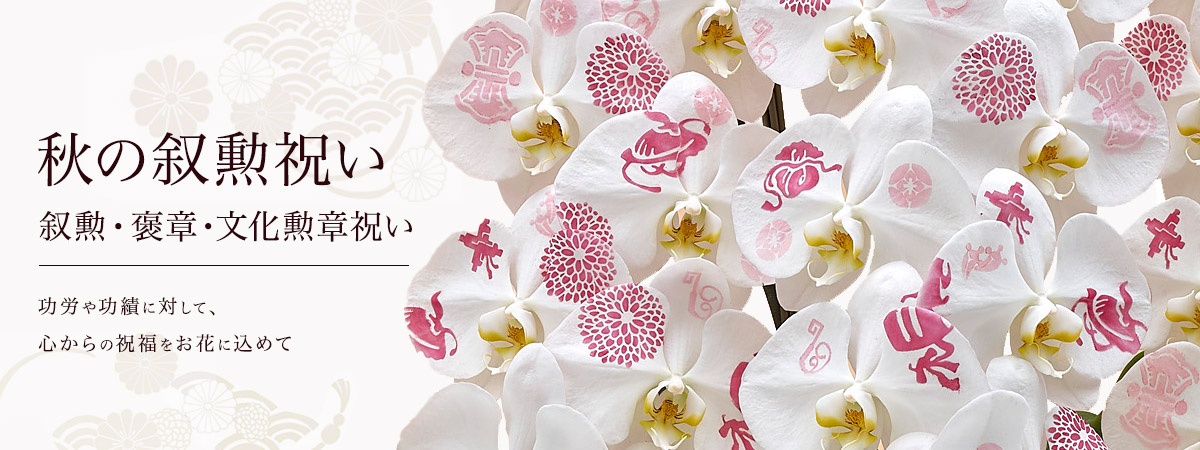 叙勲・褒章・文化勲章祝いの花・花ギフト特集