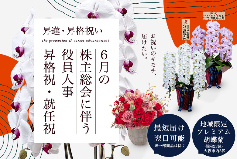 昇進・昇格祝いの花・花ギフト特集