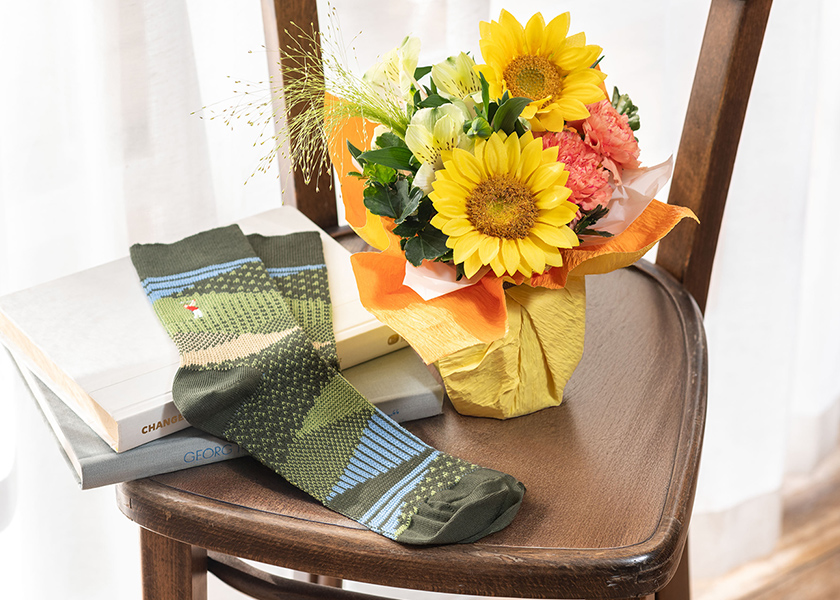 ナイガイ「HOBBY SOCKS ゴルフ」とそのまま飾れるブーケセット