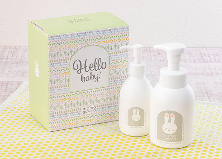 ままごころ ベビーギフトとそのまま飾れるブーケのセット