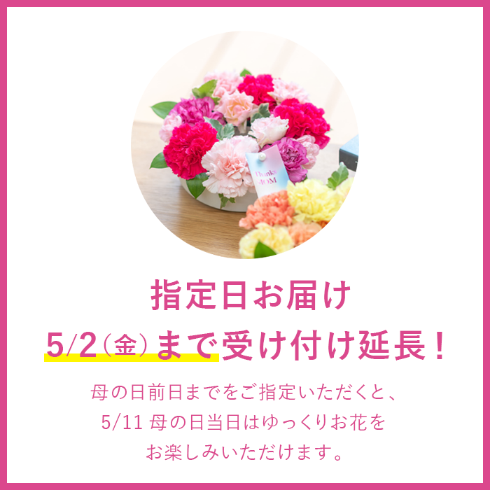 指定日お届け 5/2(金)まで受け付け延長!