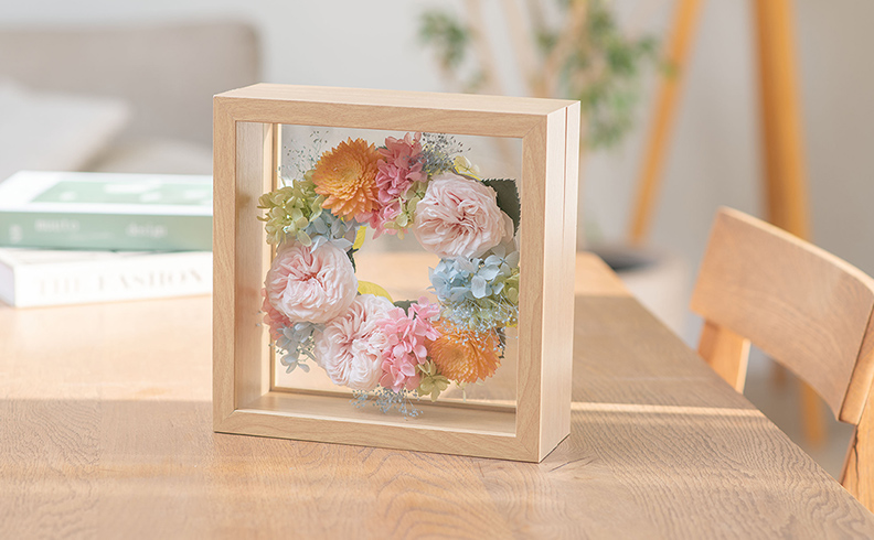 プリザーブドフラワーリース