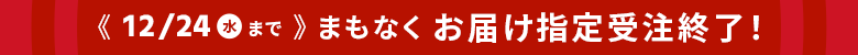 お届け指定受注終了2025年12月24日