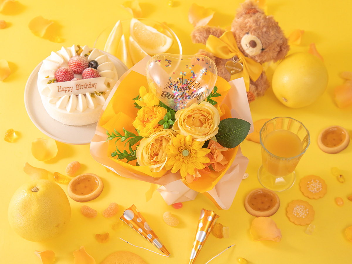 そのまま飾れる推し色ブーケ イエロー(黄色)