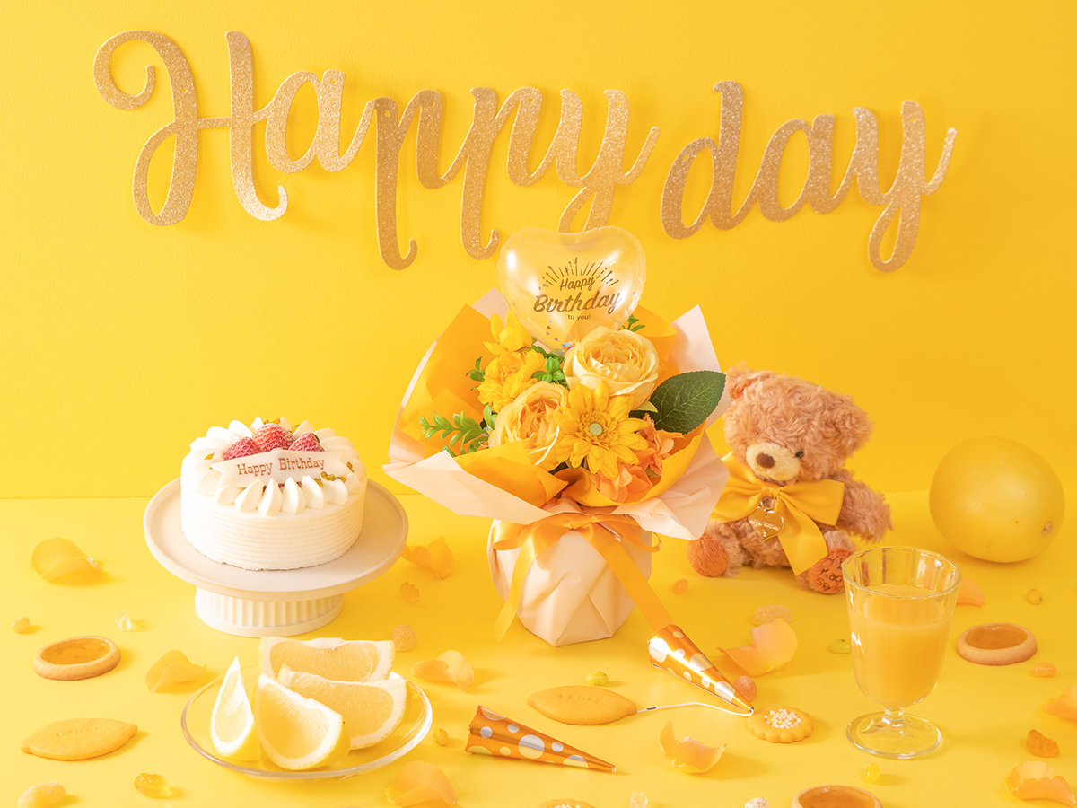 そのまま飾れる推し色ブーケ イエロー(黄色)