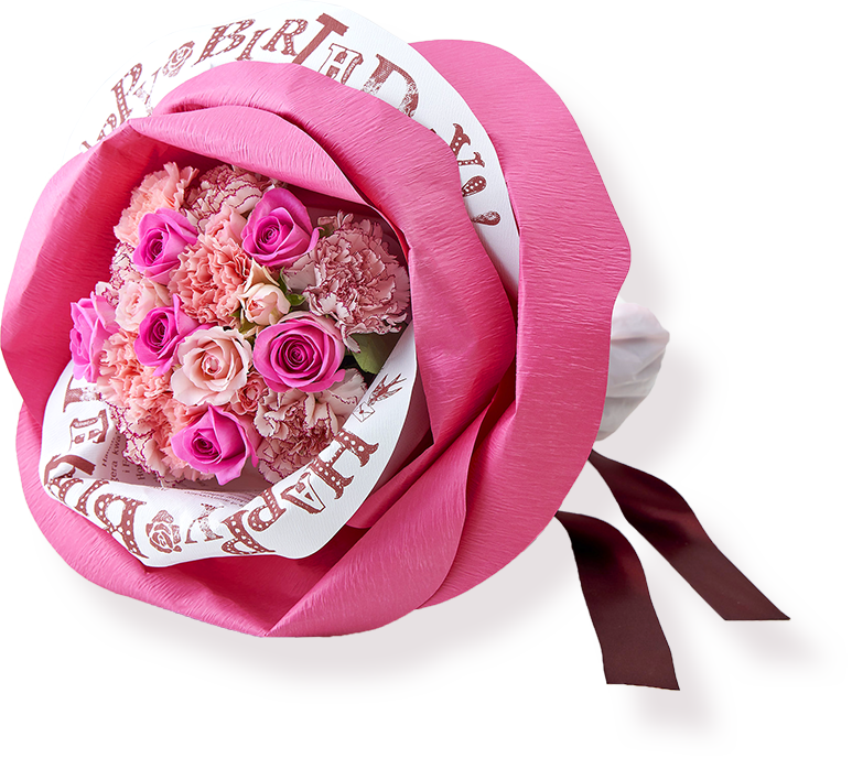 バラの形の花束ペタロ・ローザ「バースデーギフト」