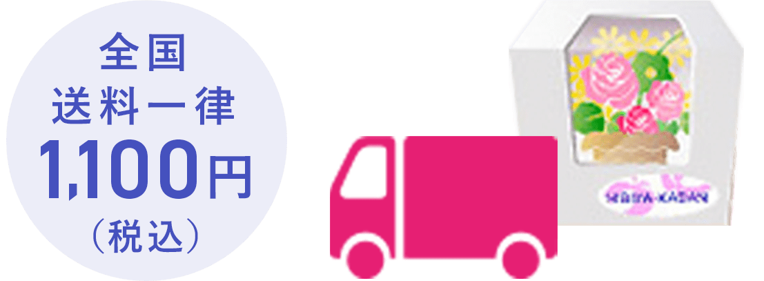 全国送料一律1,100円（税込）