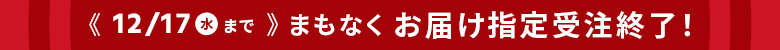 お届け指定受注終了2025年12月17日