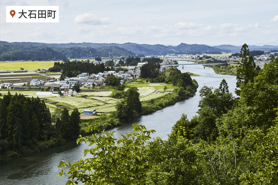 虹ヶ丘公園で最上川見学