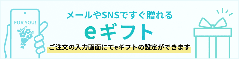 メールやSNSですぐ贈れるeギフト お届け先入力時にeギフト設定ができます